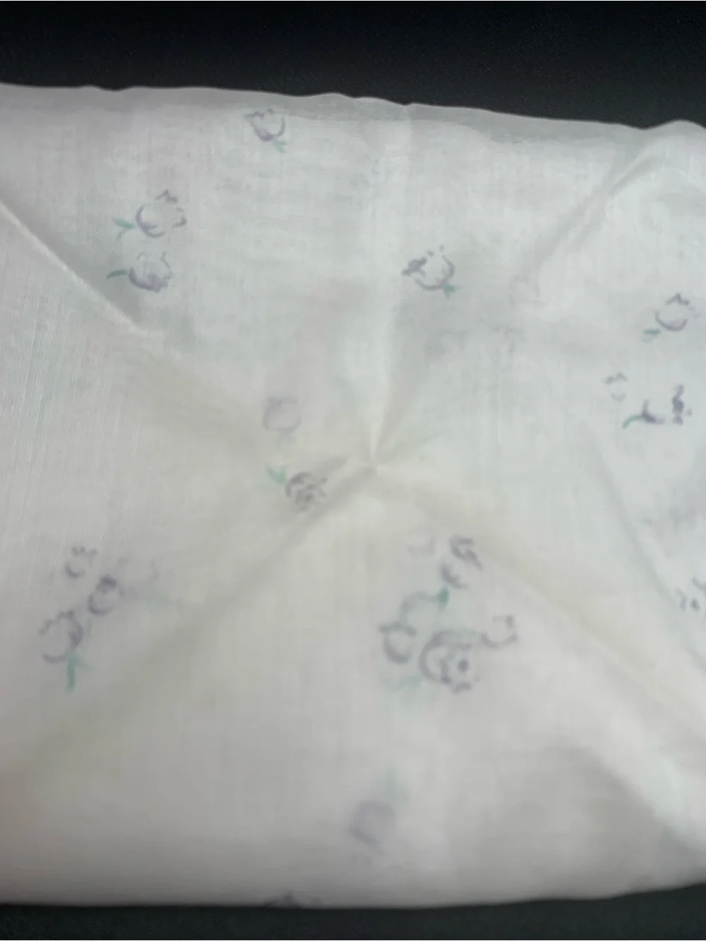 Dior Floral Mini Scarf in White and Green